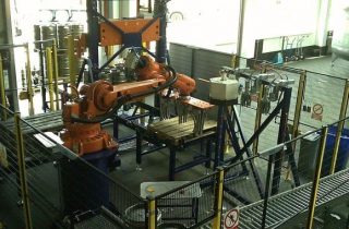 3. Depalletization of KEG barrels