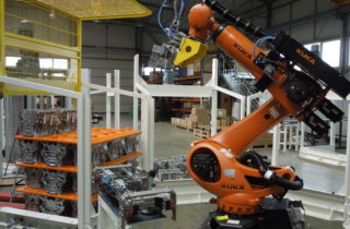 1. Robotic depalletization of engine blocks