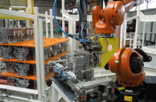 3. Robotic depalletization of engine blocks