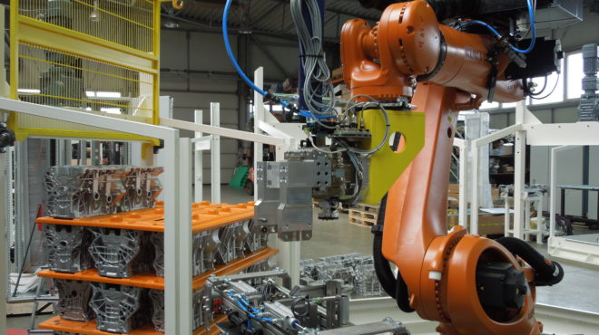 Robotic depalletization for automotive