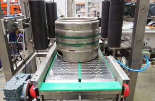 Robotic palletization and depalletization of KEG barrels