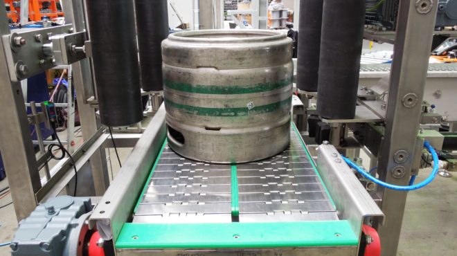 Robotic palletization and depalletization of KEG barrels