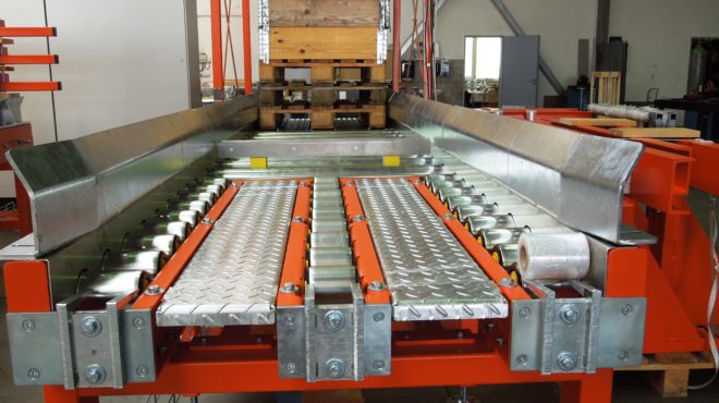 Palettentransportsystem für die Lebensmittelindustrie