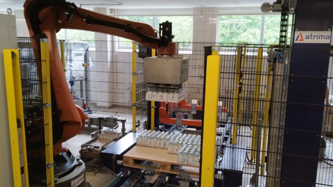 Palletization of glasses for a diary