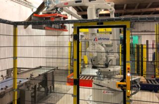 Robotic palletization of cans and cartons