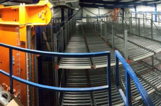 Automatic rack storage with stackers