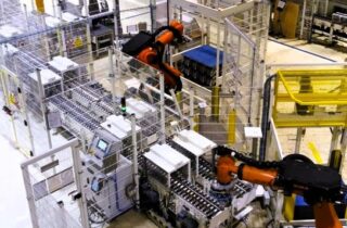 3. Depalletization of engine blocks