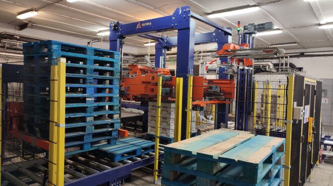 Paletizace přepravek a kartonů